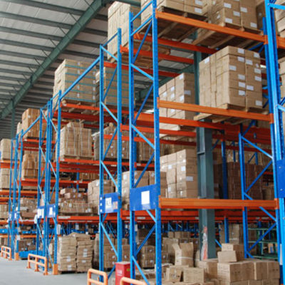 Orange Storage Racks Loaded Orange Selective Heavy Duty Storage Pallet Racking System Warehouse ...